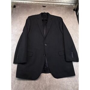Brooks Brothers 1818 Estrato Blazer Jacket Mens 44R Black Italy Wool Suit Coat
